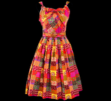 Cute Cotton Patchwork Vintage 50's Dress