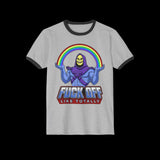 Fuck Off Like Totally Retro Ringer Skeletor T-Shirt