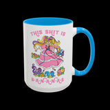 This Shit is Bananas Lady Lovely Locks Cute Retro Mug