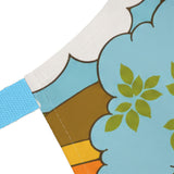 Retro 60s Psychedelic Sun and Swans Apron
