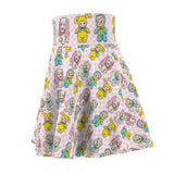 Cute Retro Rushton Rubber Face Toys Skater Skirt