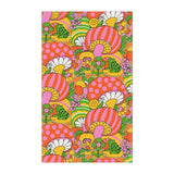Retro 70's Mod Mushroom Cotton Tea Towel