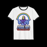 Fuck Off Like Totally Retro Ringer Skeletor T-Shirt