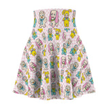 Cute Retro Rushton Rubber Face Toys Skater Skirt