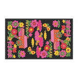 Retro Kitschy Mod Floral Home Cotton Tea Towel