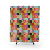 Kitschy Calico Quilt Shower Curtain