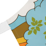Retro 60s Psychedelic Sun and Swans Apron