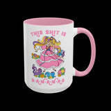 This Shit is Bananas Lady Lovely Locks Cute Retro Mug