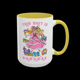 This Shit is Bananas Lady Lovely Locks Cute Retro Mug