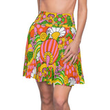 Retro 70s Mod Mushroom Women's Skater Skirt