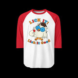 Lick It Good Mr. Owl Retro Raglan Baseball Shirt