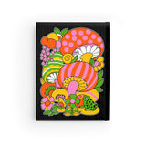 Retro 70s Mod Mushroom Hardcover Notebook