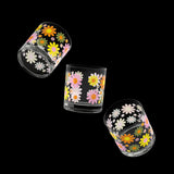 Retro Mod Daisy Lowball Drinking Glass
