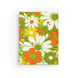 Cute Retro Flower Power Hardcover Notebook