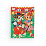 Cute Retro Kitty and Puppy Hardcover Notebook