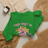 This Shit is Bananas Retro Lady Lovely Locks Sweatshirt
