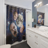 Three Frasier Moon Shower Curtain