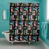 Mid-Century Kitties Shower Curtain