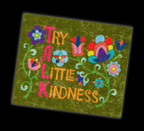 Try a Little Kindness Retro Crushed Velvet Blanket