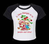 It Takes Strength to Be Gentle and Kind Smiths Women's Cropped Raglan T-Shirt