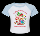 It Takes Strength to Be Gentle and Kind Smiths Women's Cropped Raglan T-Shirt