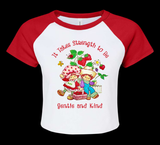 It Takes Strength to Be Gentle and Kind Smiths Women's Cropped Raglan T-Shirt