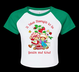It Takes Strength to Be Gentle and Kind Smiths Women's Cropped Raglan T-Shirt