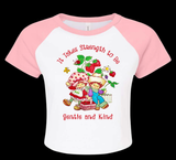 It Takes Strength to Be Gentle and Kind Smiths Women's Cropped Raglan T-Shirt