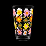 Retro Mod Daisy Tumbler Drinking Glass