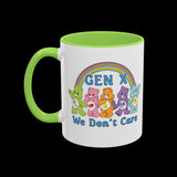 Retro 80s Gen X We Don't Care Bears Mug