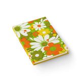 Cute Retro Flower Power Hardcover Notebook