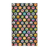 Retro 80's Scratch 'n Sniff Stickers Cotton Tea Towel