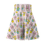 Cute Retro Rushton Rubber Face Toys Skater Skirt