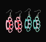 Cute Brass Knuckles Earrings