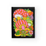 Retro 70s Mod Mushroom Hardcover Notebook