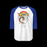 Gen X as Fuck Retro Rainbow Brite Raglan Baseball Shirt