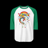 Gen X as Fuck Retro Rainbow Brite Raglan Baseball Shirt