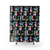 Mid-Century Kitties Shower Curtain
