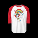 Gen X as Fuck Retro Rainbow Brite Raglan Baseball Shirt