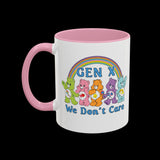 Retro 80s Gen X We Don't Care Bears Mug