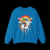 Gen X as Fuck Retro Rainbow Brite Sweatshirt