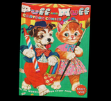 Cute Retro Kitty and Puppy Hardcover Notebook