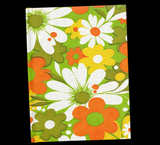 Cute Retro Flower Power Hardcover Notebook