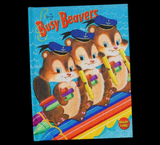 Cute Retro Busy Beavers Hardcover Notebook