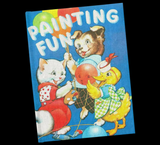 Cute Retro Painting Fun Kitty, Puppy and Duck Hardcover Notebook
