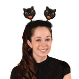 Retro Beistle Halloween Black Cat Bopper Headband