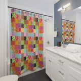 Kitschy Calico Quilt Shower Curtain
