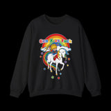 Gen X as Fuck Retro Rainbow Brite Sweatshirt