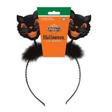 Retro Beistle Halloween Black Cat Bopper Headband