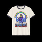 Fuck Off Like Totally Retro Ringer Skeletor T-Shirt
